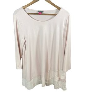Vince Camuto Blush pink Asymmetrical Tunic Blouse women's medium‎